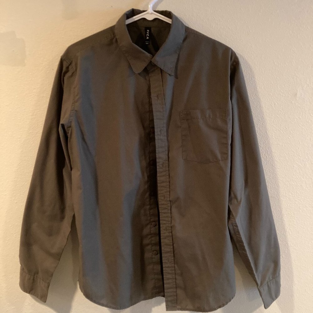 RVCA Long Sleeve Button Down Shirt